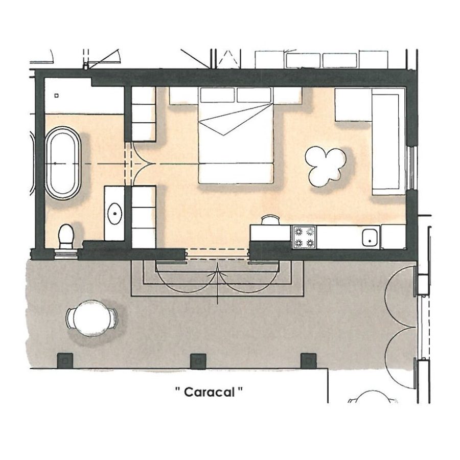 accommodation living area plan